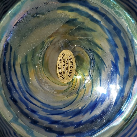 Robert Held Art Glass Centerpiece Bowl Signed - Picture 6 of 10